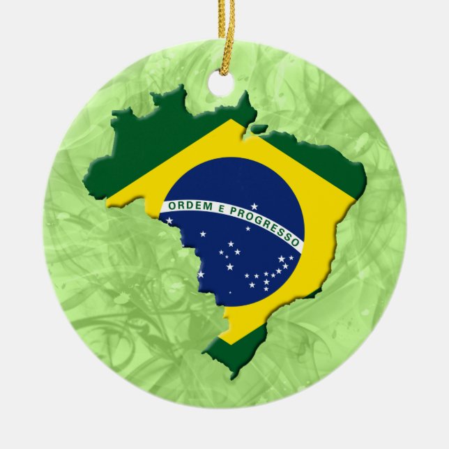 Brasilien-Karte Keramikornament (Vorne)