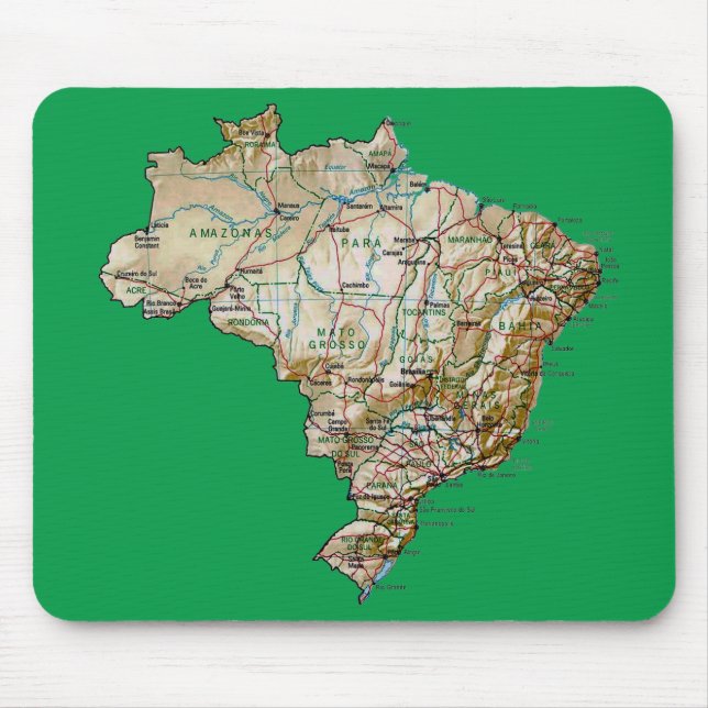 Brasilien-Karte Mousepad (Vorne)