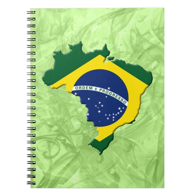 Brasilien-Karte Notizblock (Vorderseite)