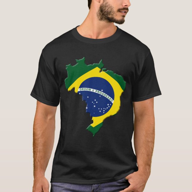 Brasilien-Karte T-Shirt (Vorderseite)