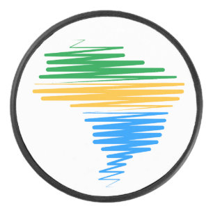 Brasilien kartografiert Grenze mit brasilianischen Eishockey Puck