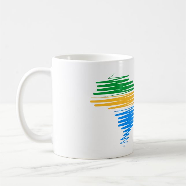 Brasilien kartografiert Grenze mit brasilianischen Kaffeetasse (Links)