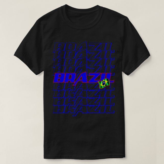 Brasilien - Kaskadierter Text 2 T-Shirt (Design vorne)