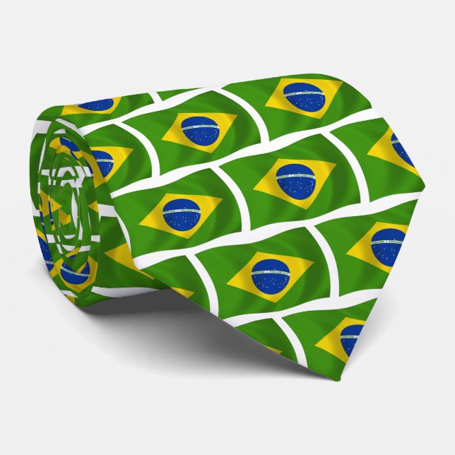 Brasilien Krawatte der Flagge (Gerollt)