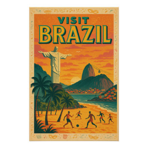 Brasilien - Land Samba & Sun Poster