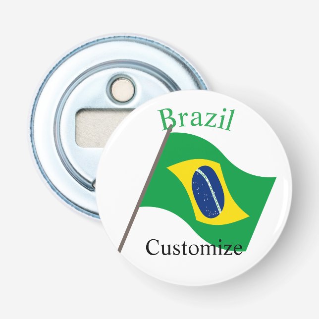 Brasilien Landesflagge Thunder_Cove Flaschenöffner (Vorderseite)