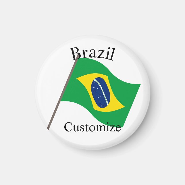 Brasilien Landesflagge Thunder_Cove Magnet (Vorne)