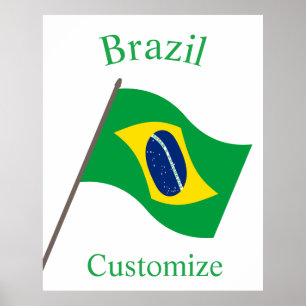 Brasilien Landesflagge Thunder_Cove Poster
