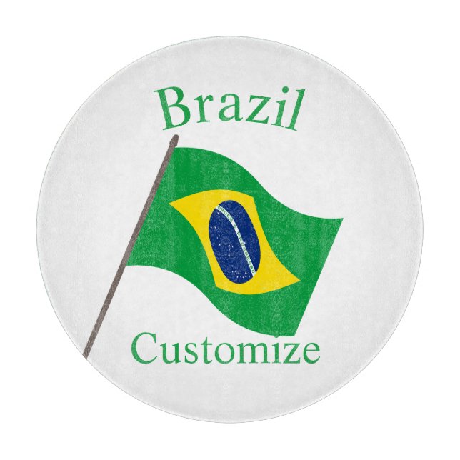 Brasilien Landesflagge Thunder_Cove Schneidebrett (Vorderseite)
