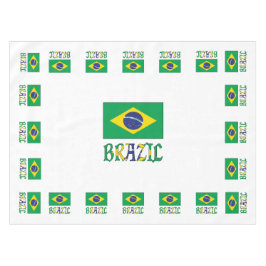 Brasilien mit brasilianischer Flagge Tischdecke