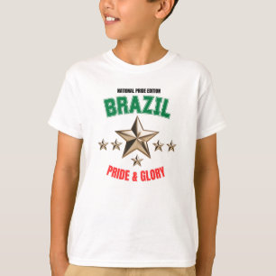 Brasilien Nationalstolz Edition Kinder Basic T-Shi T-Shirt