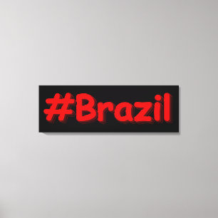 "#Brasilien" Niedliches Design. Jetzt kaufen Leinwanddruck