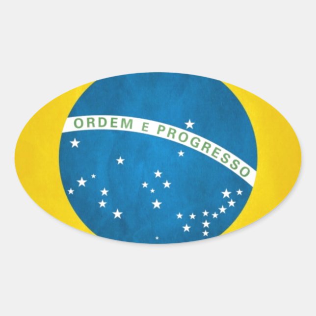 Brasilien Ovaler Aufkleber (Vorderseite)