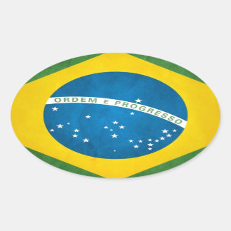 Brasilien Ovaler Aufkleber