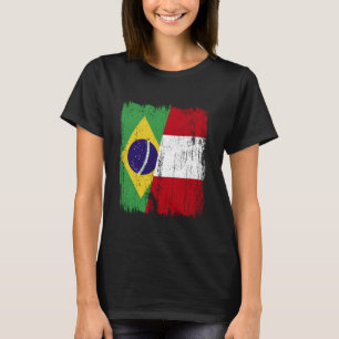 Brasilien Peru Halbflagge Brasilianisches Peruanis T-Shirt