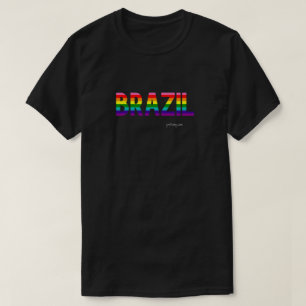 Brasilien Pride T Shirt Regenbogenflagge