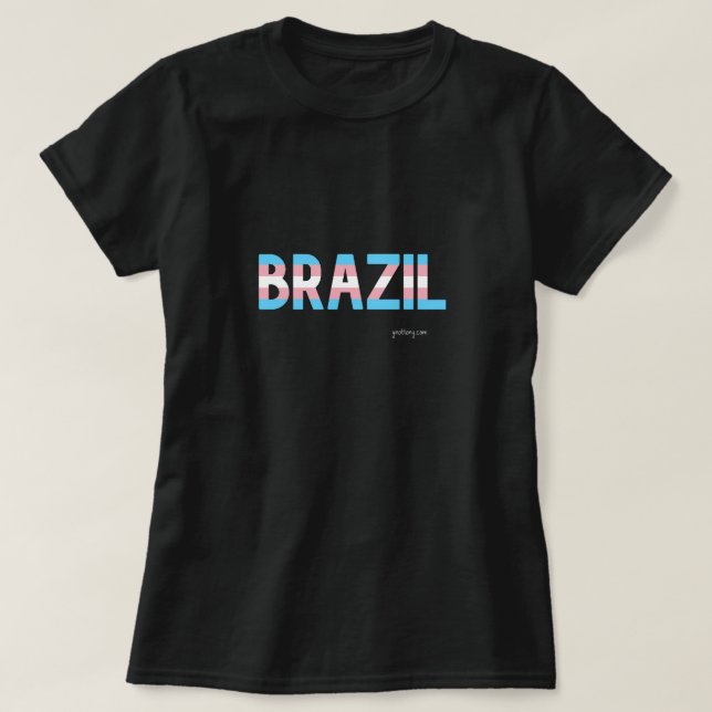 Brasilien - Pride Transgender-Flag T-Shirt (Design vorne)
