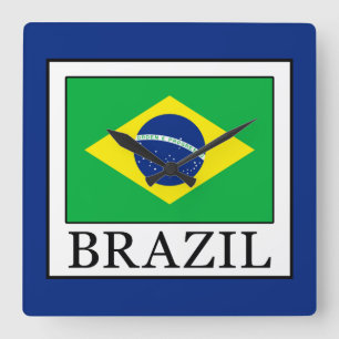 Brasilien Quadratische Wanduhr