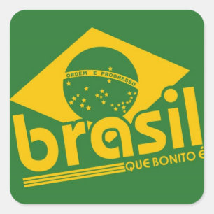 Brasilien Quadratischer Aufkleber