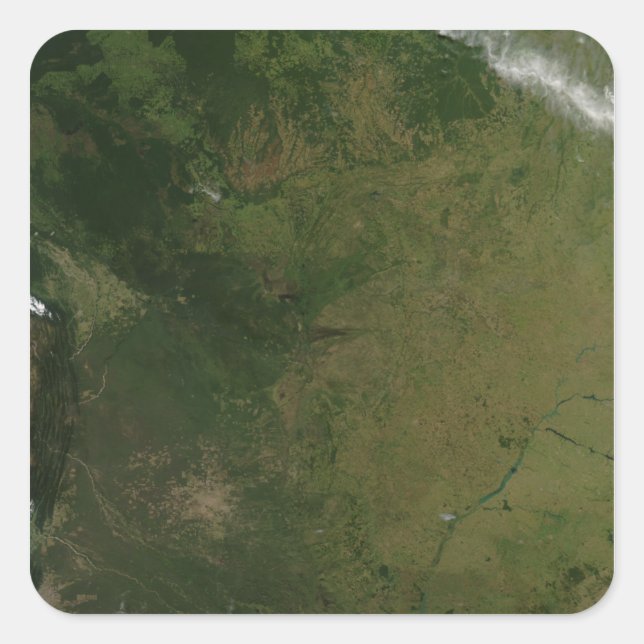 Brasilien Quadratischer Aufkleber (Vorderseite)