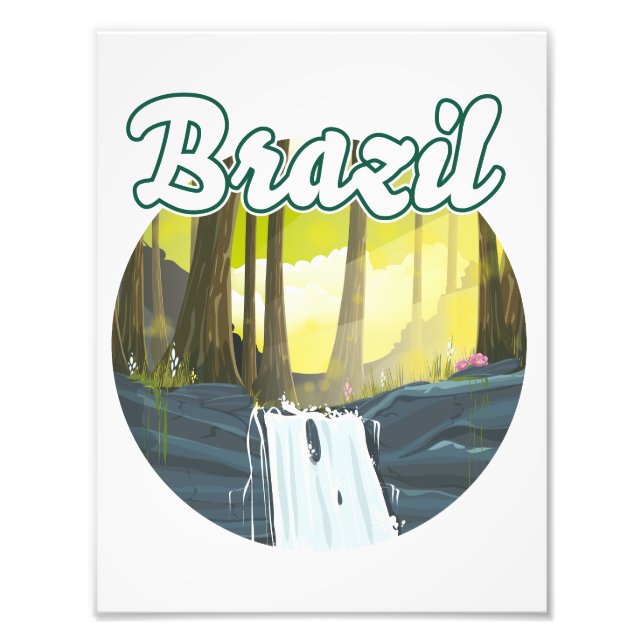 Brasilien - Rainforest Logo Fotodruck (Vorne)