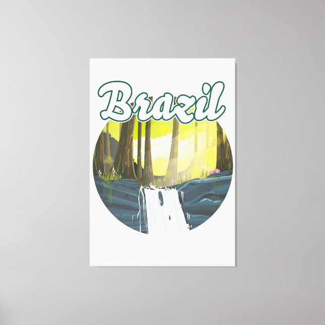 Brasilien - Rainforest Logo Leinwanddruck (Vorderseite)