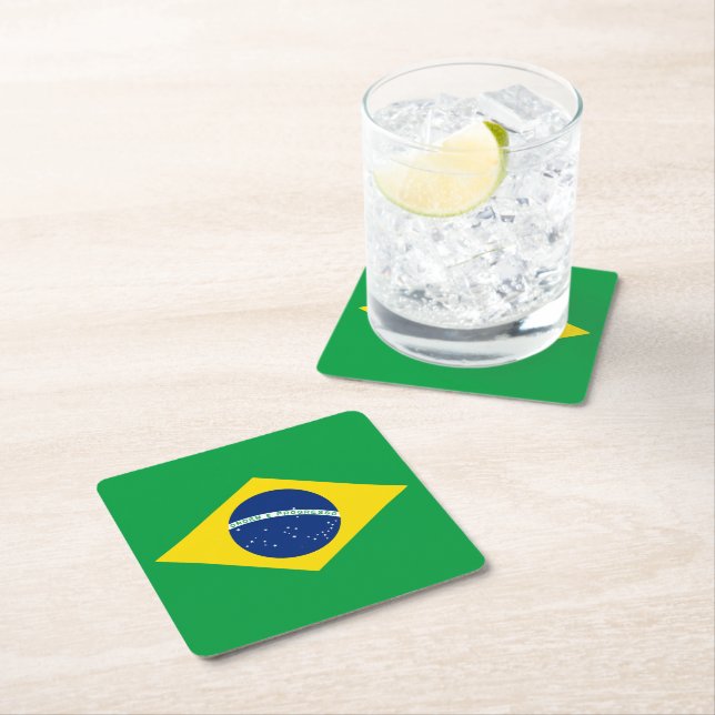 Brasilien Rechteckiger Pappuntersetzer (Vor Ort)