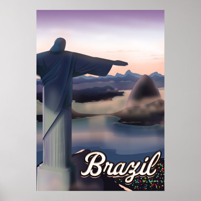 Brasilien Reiseplakat Art Print. Poster (Vorne)