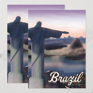 Brasilien Reiseplakat Kunst druck.