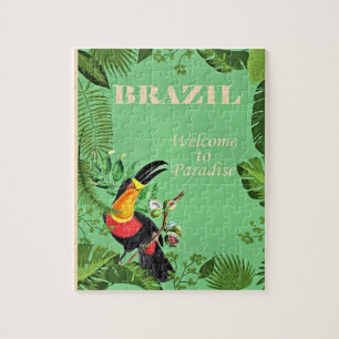 Brasilien Reiseplakat, Toucan, Puzzle