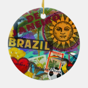 Brasilien Rio de Janiero Sun Reisen Farbenfrohe Ku Keramik Ornament