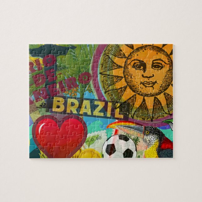 Brasilien Rio de Janiero Sun Reisen Farbenfrohe Ku Puzzle (Horizontal)