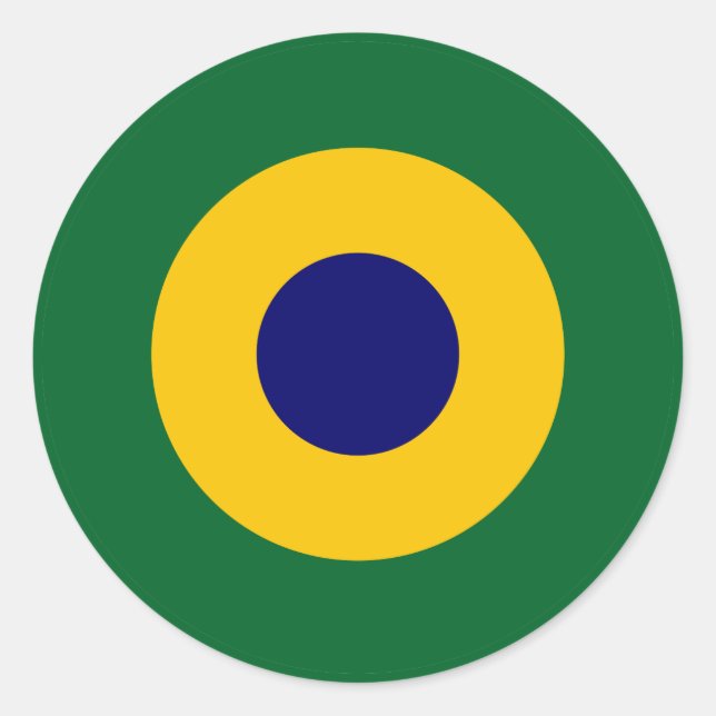 Brasilien roundel Land Flaggen Symbol Armee Militä Runder Aufkleber (Vorderseite)