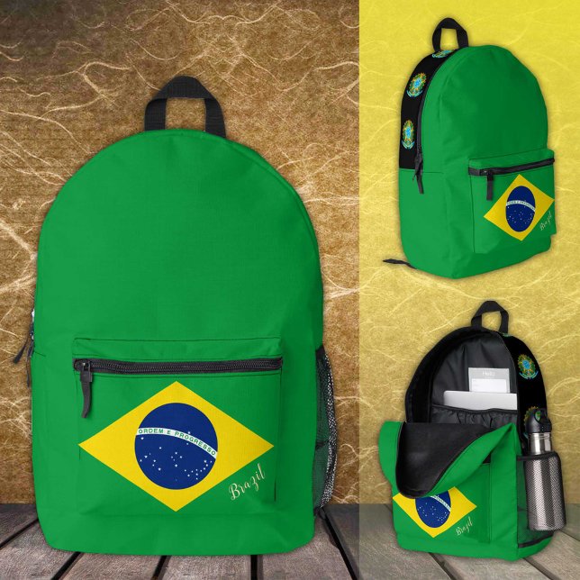 Brasilien, Rucksack, Brasilianische Flagge, Emblem Bedruckter Rucksack (Von Creator hochgeladen)