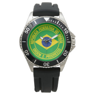 Brasilien-Runde Armbanduhr