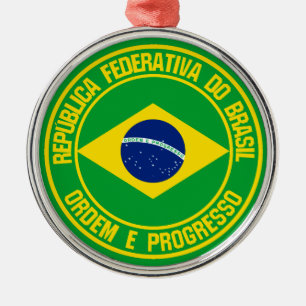 Brasilien-Runde Ornament Aus Metall