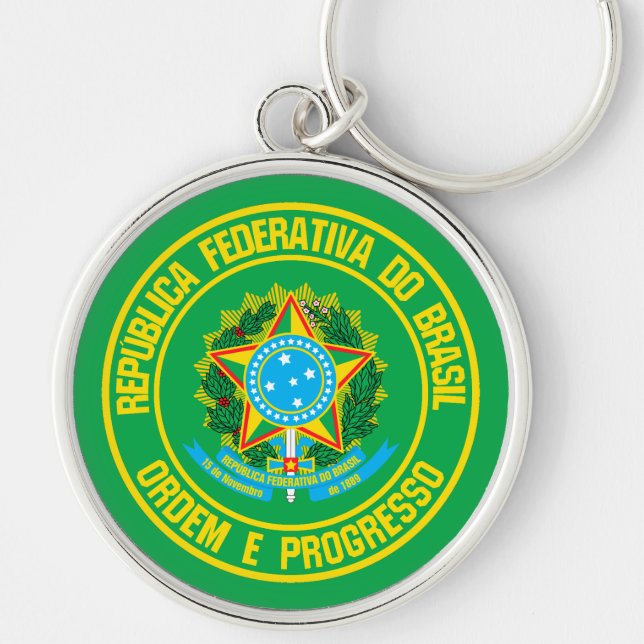 Brasilien-Runde Schlüsselanhänger (Vorne)