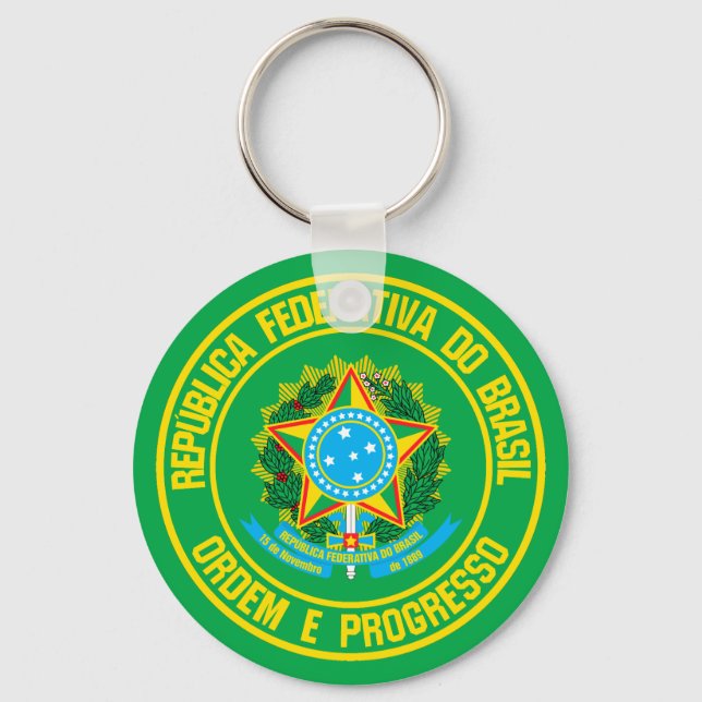 Brasilien-Runde Schlüsselanhänger (Vorderseite)