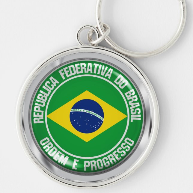 Brasilien-Runde Schlüsselanhänger (Vorne)