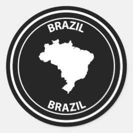 Brasilien Runder Aufkleber