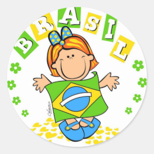 Brasilien Runder Aufkleber