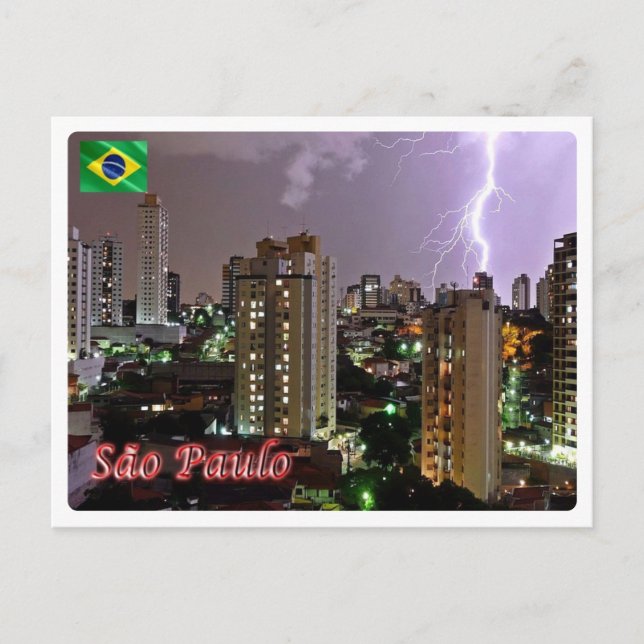 Brasilien - Sao Paulo - Sturm - Postkarte (Vorderseite)