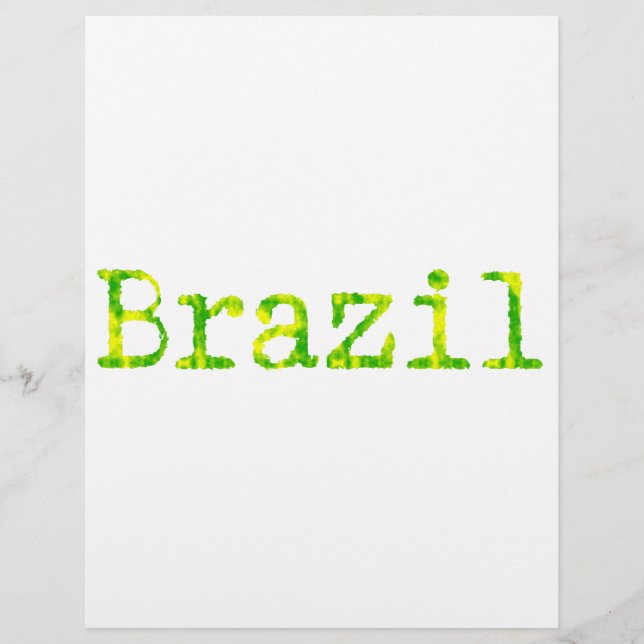 Brasilien Schriftart Grün und Gelb (Vorderseite)