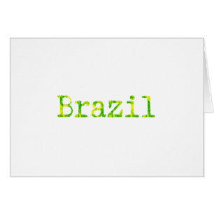 Brasilien Schriftart Grün und Gelb