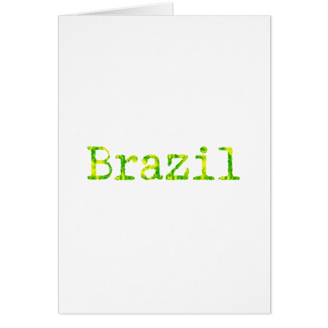 Brasilien Schriftart Grün und Gelb (Vorne)