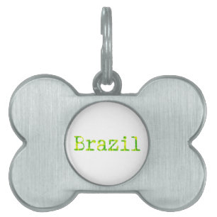 Brasilien Schriftart Grün und Gelb Tiermarke