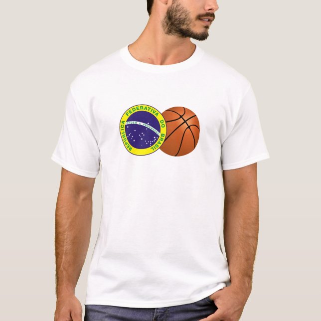 Brasilien-Staatsangehörig-Basketball-Team T-Shirt (Vorderseite)