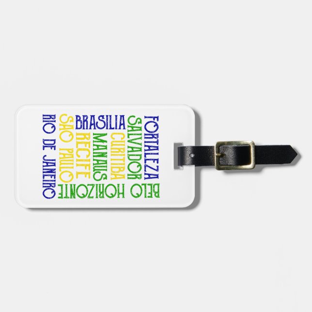 Brasilien Stadt nennt Rio de Janeiro Sao Paulo Gepäckanhänger (Vorderseite horizontal)