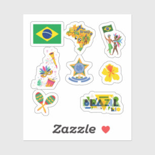 Brasilien Stickers Aufkleber
