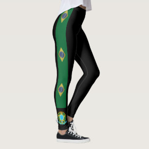 Brasilien stripes Flagge Leggings